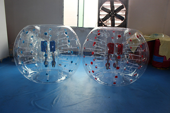 중국 빨간 점 및 파란 점 팽창식 거품 축구 PVC 0.8mm-1.0mm 협력 업체